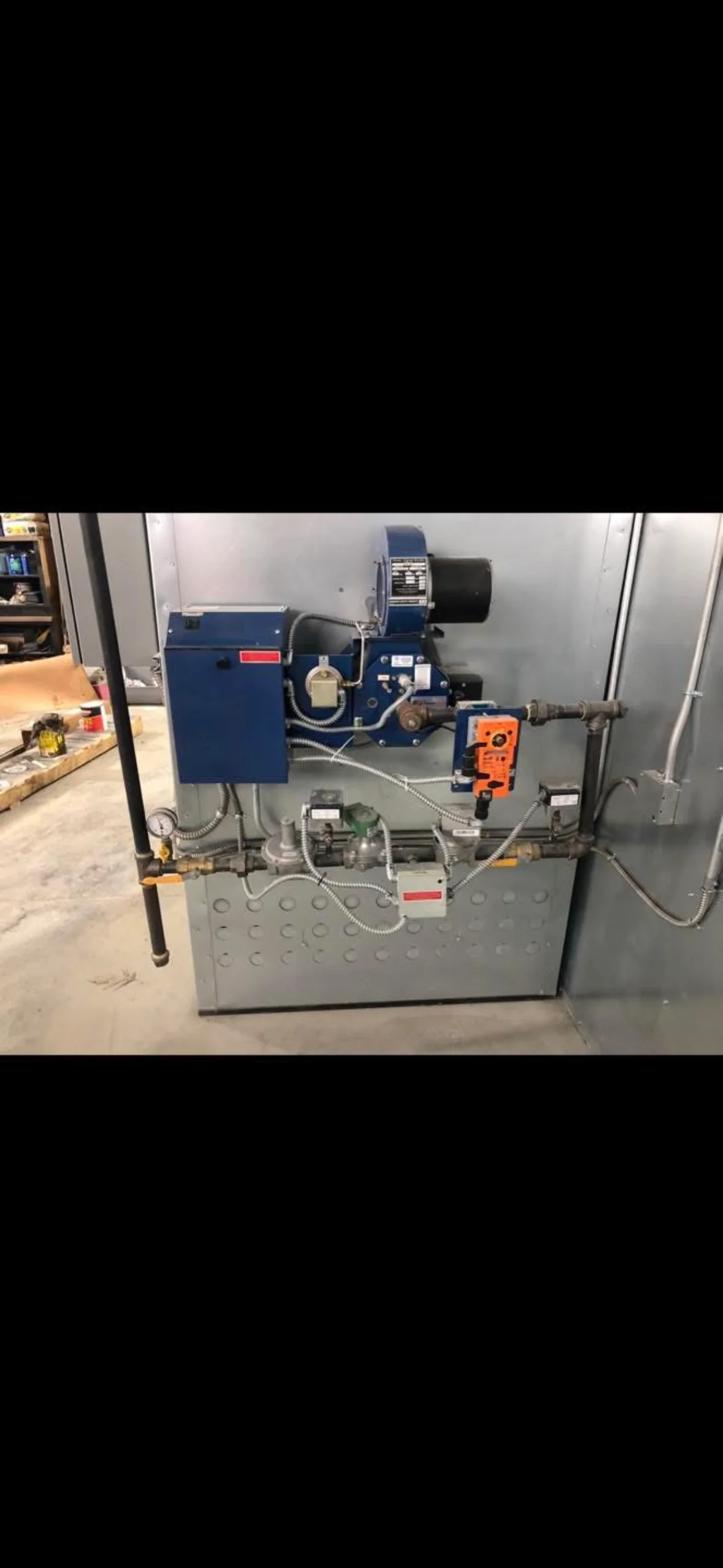 Gas line installation work on a residential property