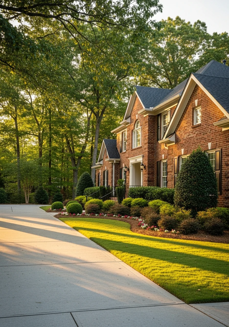 Close-up of a well-maintained Hoover home exterior with landscaping and driveway.