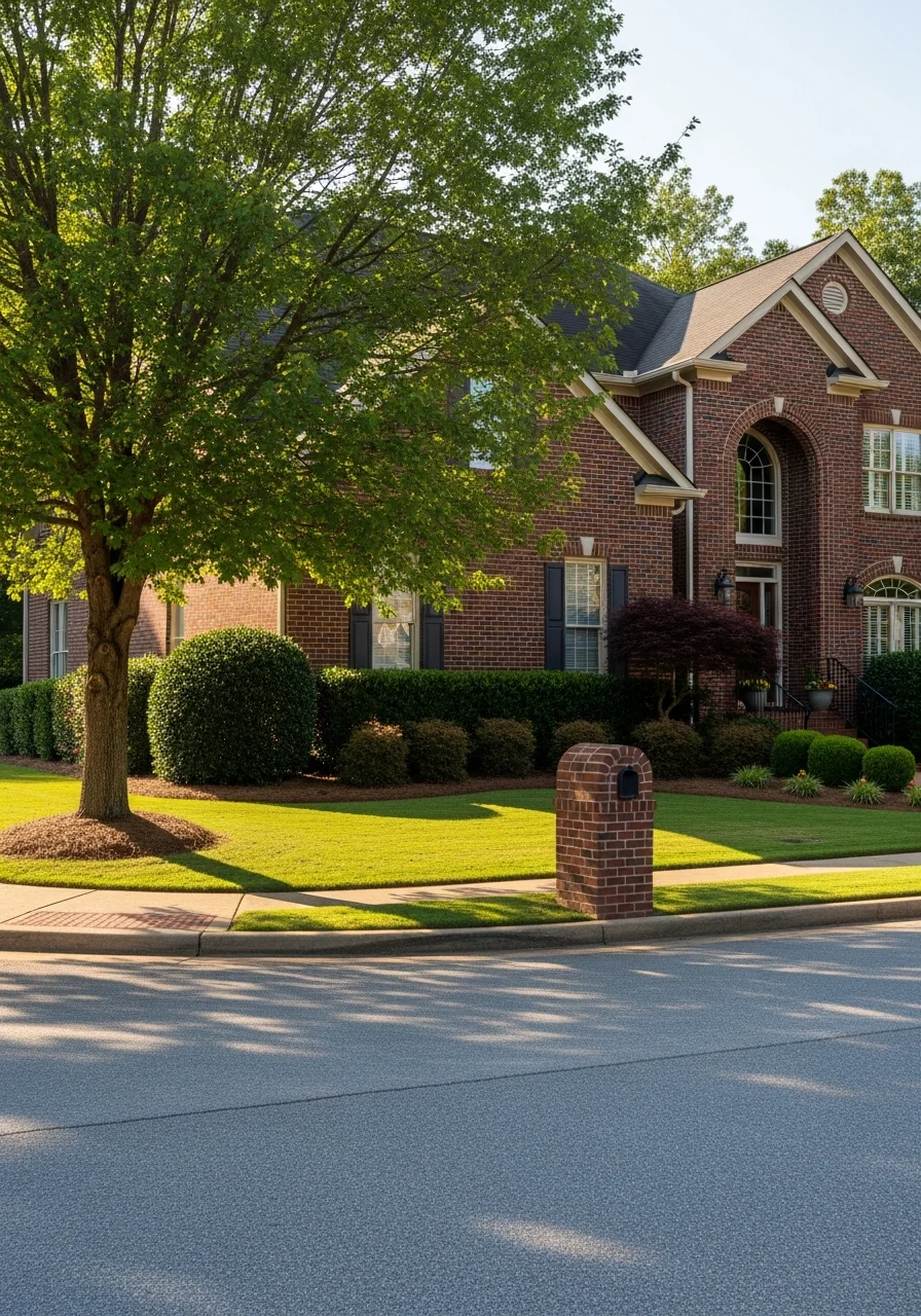 Contemporary Pelham home exterior with modern features and landscaping.